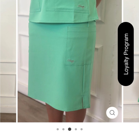 C. Saucy, 2XL long, Surgical Green, Scrub skirt - Picture 2 of 6